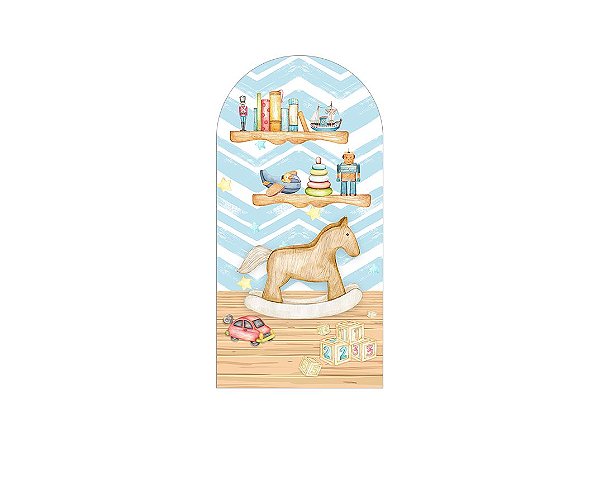 Painel De Festa Romano 1,00x2,00- Dia das Crianças Brinquedos Vintage 007