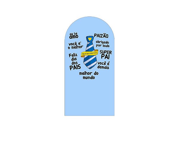 Painel De Festa Romano 1,00x2,00- Dia dos Pais Gravata Azul 013