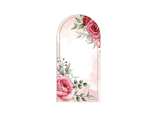 Painel De Festa Romano 1,00x2,00- Encontro de Casais Floral 028