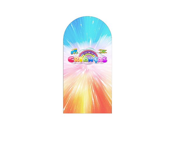 Painel De Festa Romano 1,00x2,00- Dia das Crianças Efeito Brilhos 031