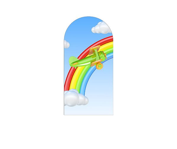 Painel De Festa Romano 1,00x2,00- Dia das Crianças Avião Céu Azul 033