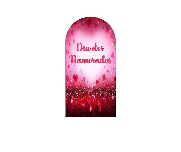 Painel De Festa Romano 1,00x2,00- Dia dos Namorados Efeito Glitter Vermelho 057