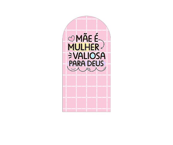 Painel De Festa Romano 1,00x2,00- Dia das Mães Cristão Rosa 059