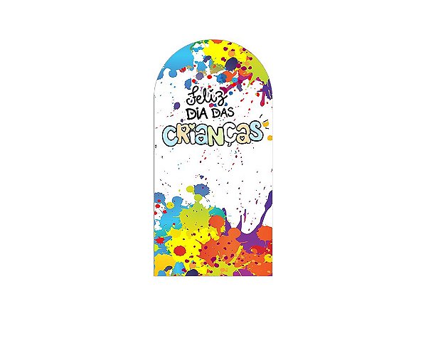 Painel De Festa Romano 1,00x2,00- Feliz Dia das Crianças Pingos de Tinta 071