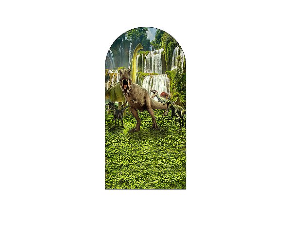 Painel De Festa Romano 1,00x2,00- Dinossauro Realista 005