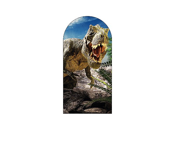 Painel De Festa Romano 1,00x2,00- Dinossauro Realista 011