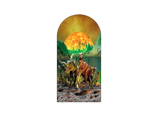 Painel De Festa Romano 1,00x2,00- Planeta Dinossauros 016