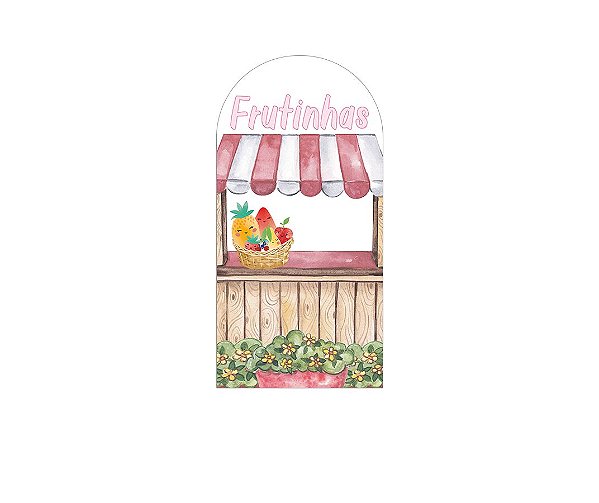 Painel De Festa Romano 1,00x2,00- Barraquinha de Frutas 002
