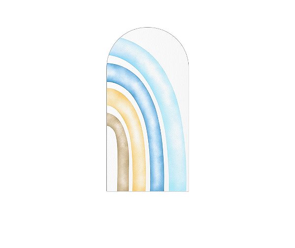 Painel De Festa Romano 1,00x2,00- Primeira Volta ao Sol Arco-íris Aquarela 032