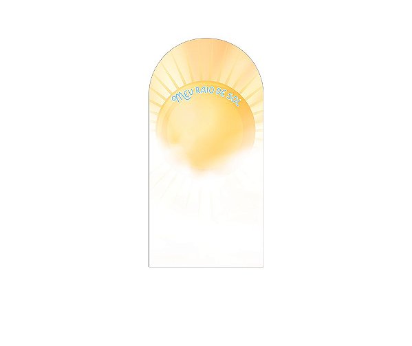Painel De Festa Romano 1,00x2,00- Primeira Volta ao Sol Azul e Amarelo 043