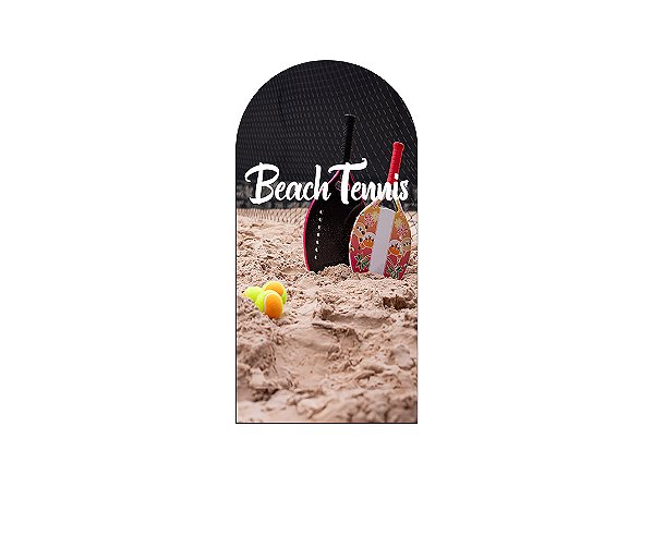 Painel De Festa Romano 1,00x2,00- Beach Tennis Raquetes na Areia 007