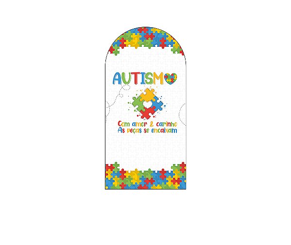 Painel De Festa Romano 1,00x2,00- Autismo Quabra Cabeça Colorido 001