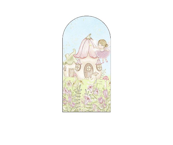 Painel De Festa Romano 1,00x2,00- Fadas Cute Aquarela 022