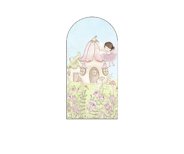 Painel De Festa Romano 1,00x2,00- Fadinha Cute Aquarela 023