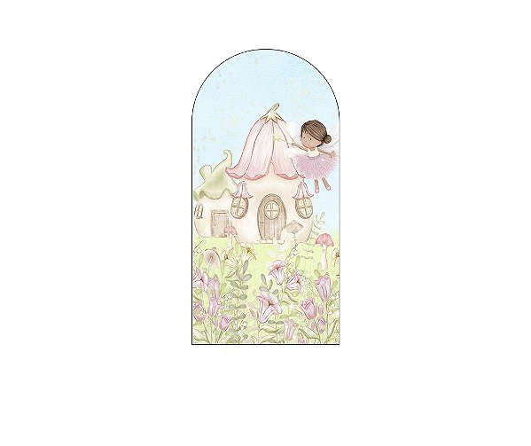 Painel De Festa Romano 1,00x2,00- Fadinha Aquarela 024