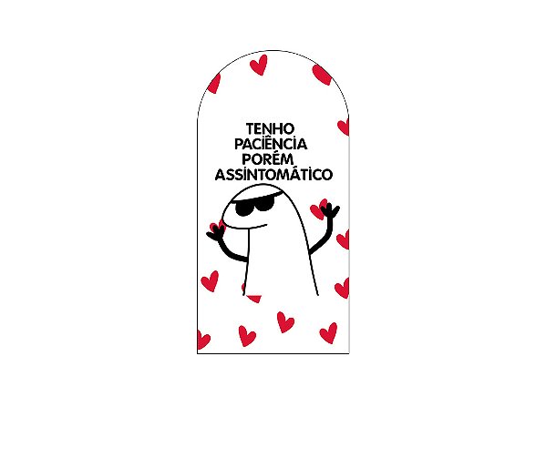 Painel De Festa Romano 1,00x2,00- Flork Assintomático Corações 001