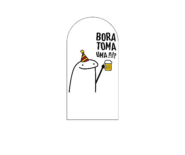 Painel De Festa Romano 1,00x2,00- Flork Bora Tomar Uma 009