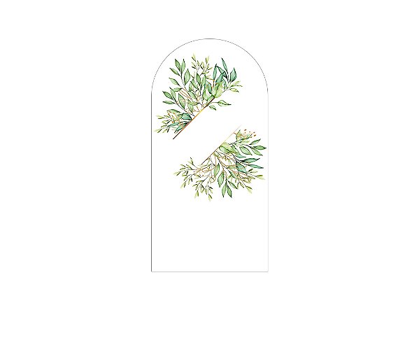 Painel De Festa Romano 1,00x2,00- Belas Folhagens Verdes 126