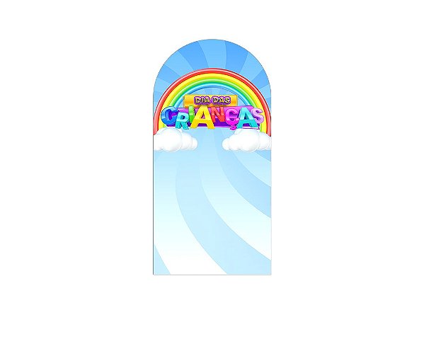 Painel Romano Veste Fácil 1,00x2,00 - Dia das Crianças Céu com Arco-íris 030