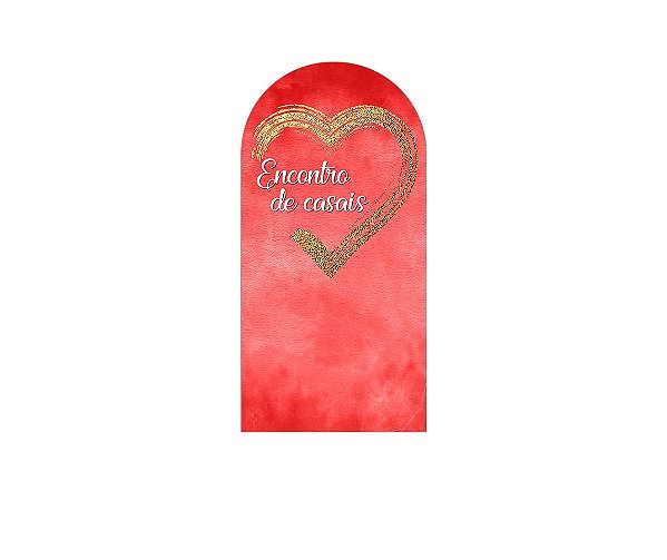 Painel Romano Veste Fácil 1,00x2,00 - Encontro de Casaia Coração Dourado 039