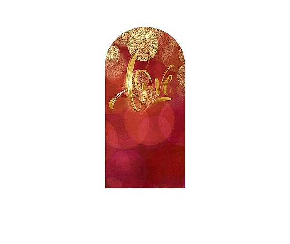 Painel Romano Veste Fácil 1,00x2,00 - Dia dos Namorados Love Dourado 056