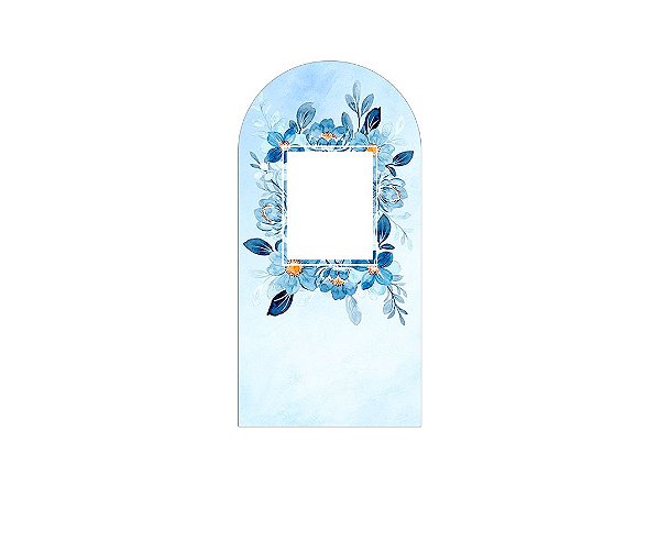 Painel Romano Veste Fácil 1,00x2,00 - Dia das Mães Floral Azul 090