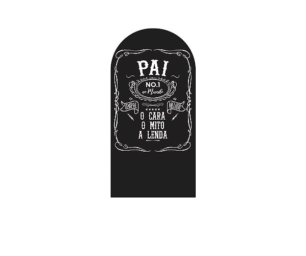 Painel Romano Veste Fácil 1,00x2,00 - Dia dos Pais Pai Número 1 Preto 104