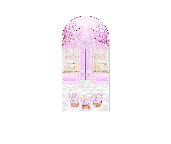 Painel Romano Veste Fácil 1,00x2,00 - Confeitaria Patisserie Lilás 011