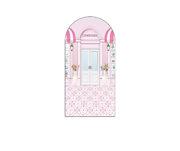 Painel Romano Veste Fácil 1,00x2,00 - Fachada Confeitaria Rosa 023