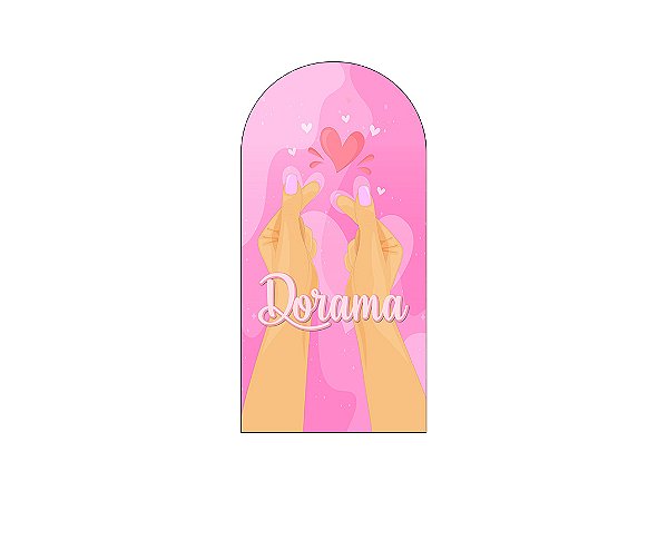 Painel Romano Veste Fácil 1,00x2,00 - Dorama Coração Rosa 004