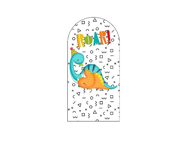 Painel Romano Veste Fácil 1,00x2,00 - Dinossauros Fundo Clean 001