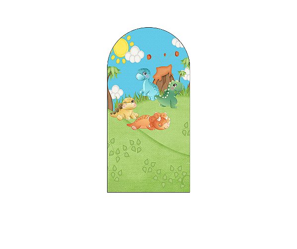 Painel Romano Veste Fácil 1,00x2,00 - Dinossauros Baby Cute 002