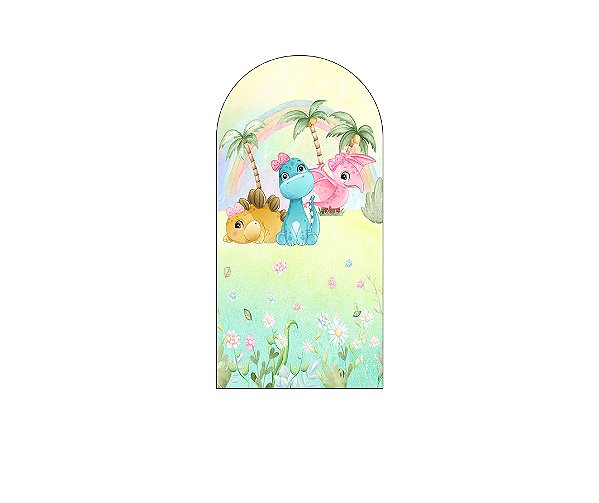 Painel Romano Veste Fácil 1,00x2,00 - Dinossauros Cute 017