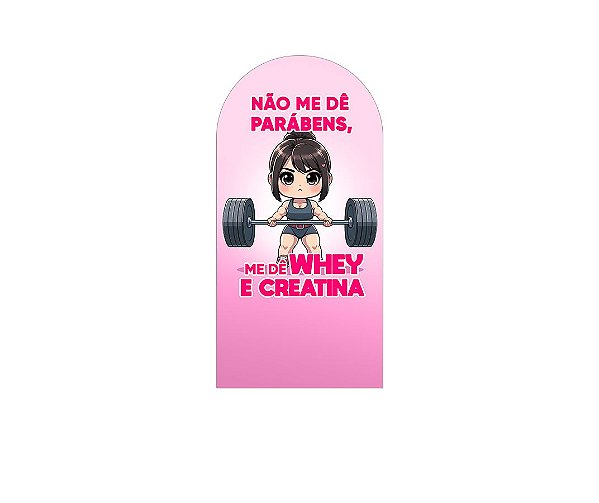 Painel Romano Veste Fácil 1,00x2,00 - Academia Rosa Menina Maromba 053