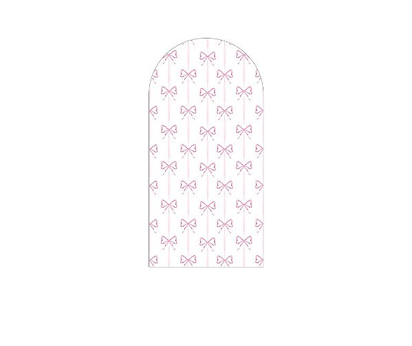 Painel Romano Veste Fácil 1,00x2,00 - Fitas e Laços Rosa Aquarela 071