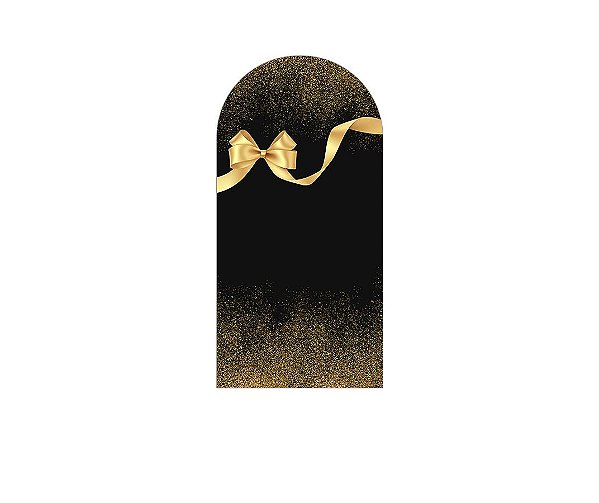 Painel Romano Veste Fácil 1,00x2,00 - Laço Dourado Efeito Glitter 073