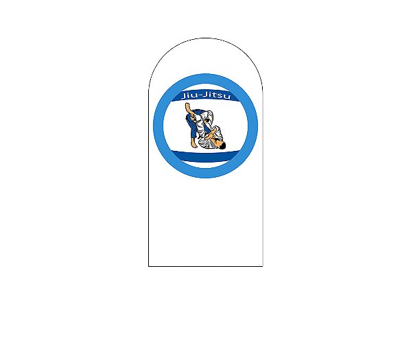 Painel Romano Veste Fácil 1,00x2,00 - Lutadores de Jiu-Jitsu Azul 006