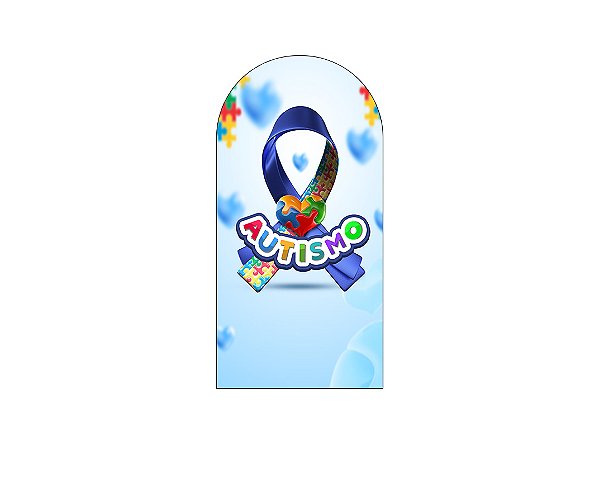 Painel Romano Veste Fácil 1,00x2,00 - Autismo Laço com Quebra Cabeça 003
