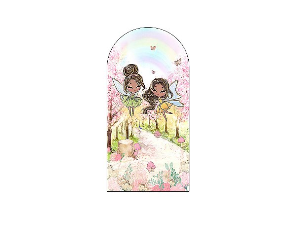 Painel Romano Veste Fácil 1,00x2,00 - Fadas Cute Aquarela 001