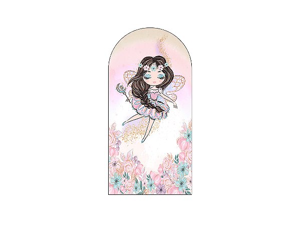 Painel Romano Veste Fácil 1,00x2,00 - Fada Jardim Florido 007