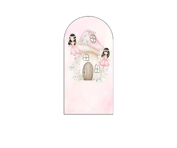 Painel Romano Veste Fácil 1,00x2,00 - Fadas Cute Rosa 018