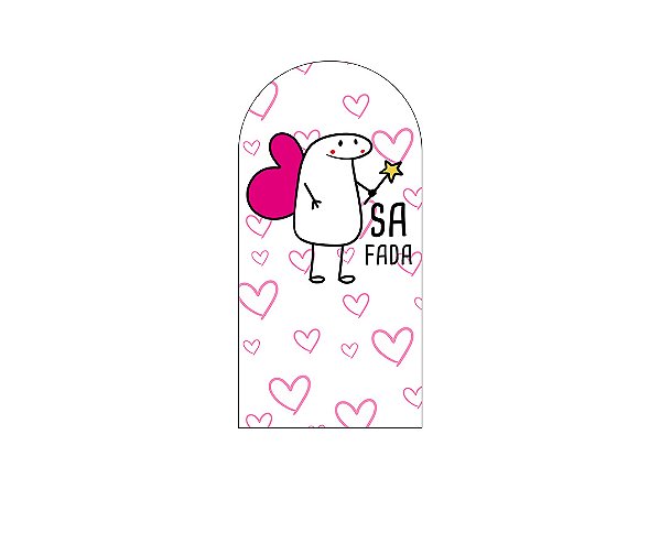 Painel Romano Veste Fácil 1,00x2,00 - Flork Fada Rosa 014