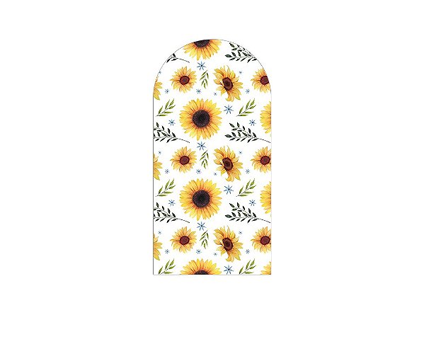 Painel Romano Veste Fácil 1,00x2,00 - Flores de Girassol 005