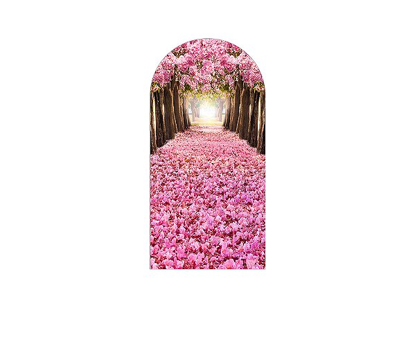 Painel Romano Veste Fácil 1,00x2,00 - Floresta Rosa 025