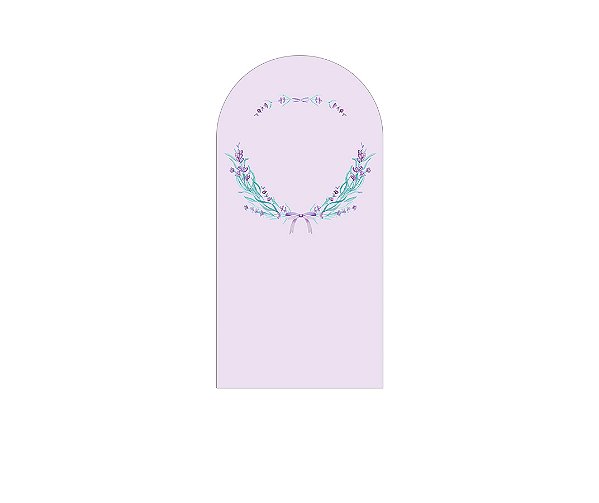 Painel Romano Veste Fácil 1,00x2,00 - Flor de Lavanda Aquarela Lilás 048