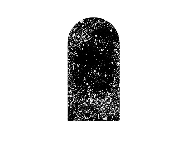 Painel Romano Veste Fácil 1,00x2,00 - Flor Efeito Brilhos Prateados 049