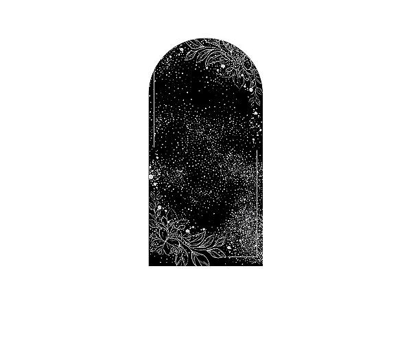Painel Romano Veste Fácil 1,00x2,00 - Folhagens Efeito Brilhos Prateados 050