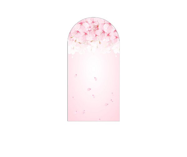 Painel Romano Veste Fácil 1,00x2,00 - Flor de Cerejeira Rosa Suave 062