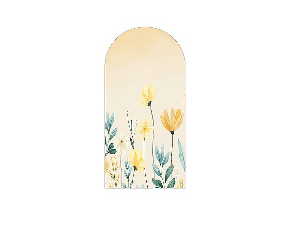 Painel Romano Veste Fácil 1,00x2,00 - Campo Flores Amarelas 068