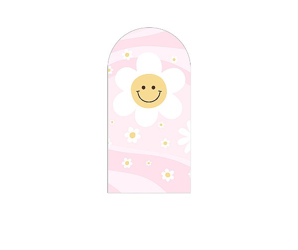 Painel Romano Veste Fácil 1,00x2,00 - Flor Sorridente Rosa Suave 083